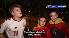 Spanish fans in Barcelona celebrate beating 'dirty' Argentina in World Cup final