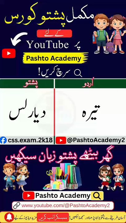Learn Pashto in Urdu | Lesson # 22