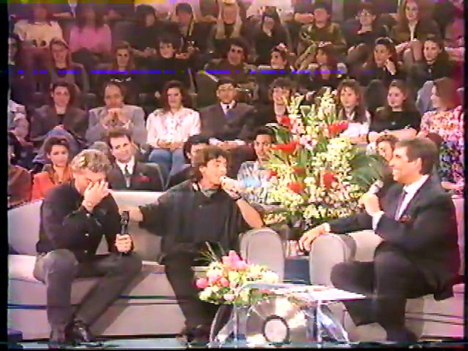1991 - Johnny Hallyday et Patrick Bruel en interview dans Sacrée Soirée sur TF1 (7 Mars)