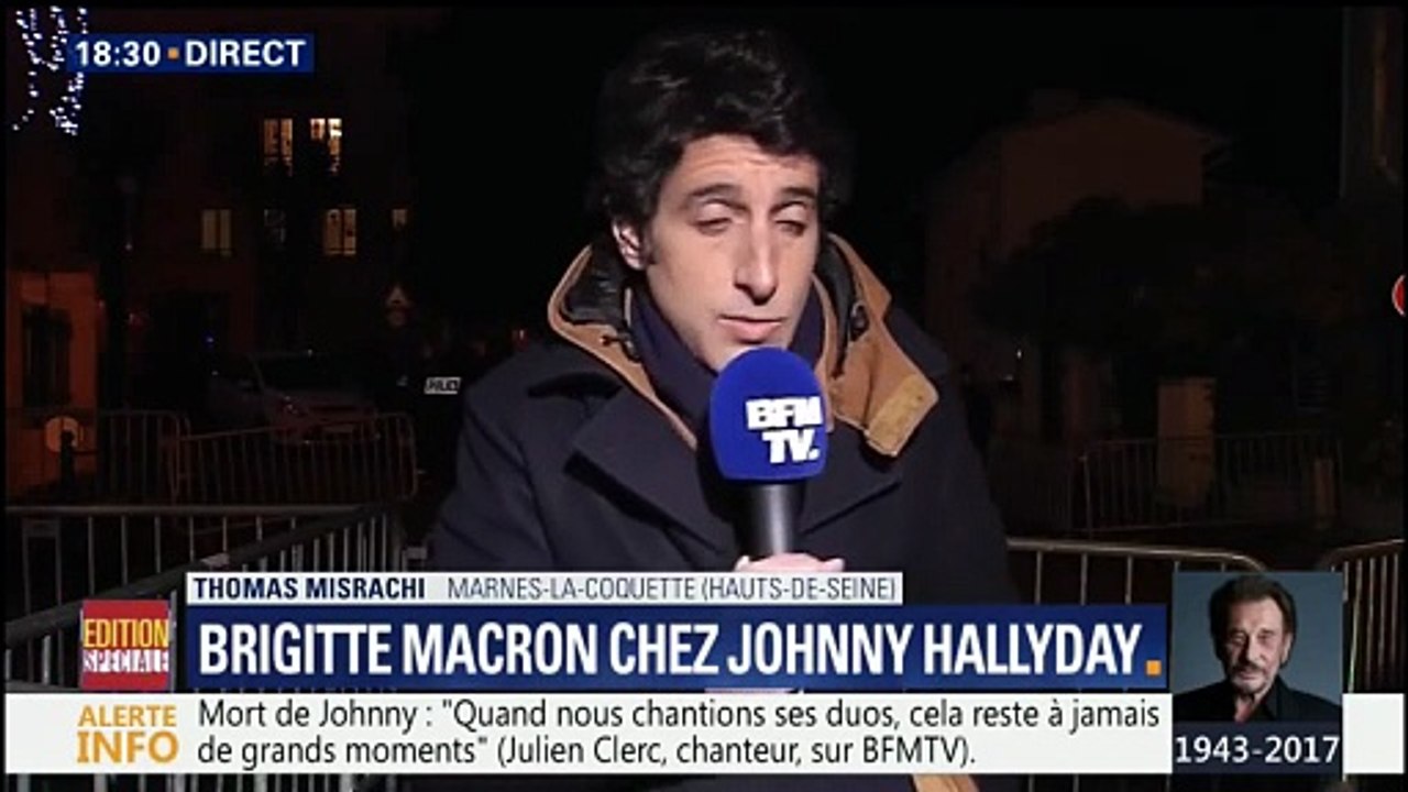 2017 - Brigitte Macron quitte la résidence de Johnny Hallyday – Journal de 18h30 sur BFM TV (6 Décembre)