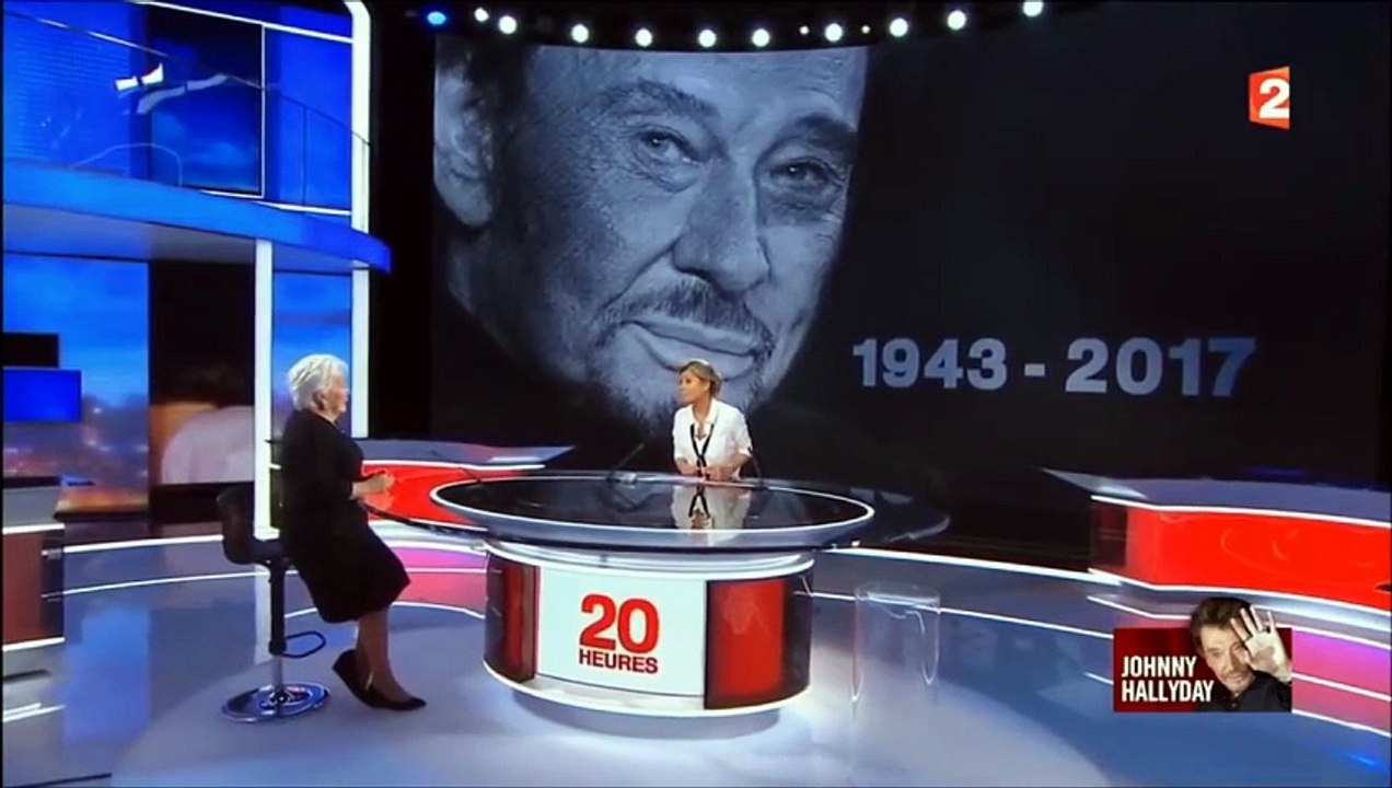 2017 - Line Renaud réagit avec émotion au décès de Johnny Hallyday dans le Journal de 20H de France 2 (6 Décembre)