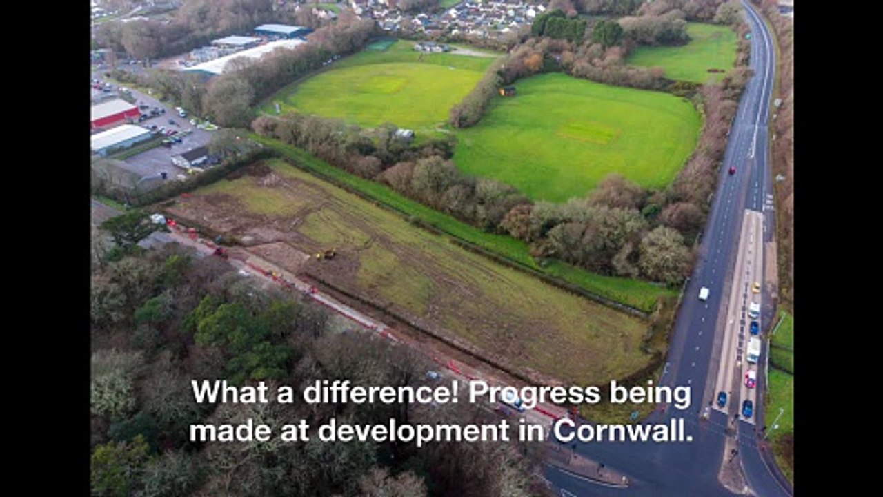 What a difference! Progress being made at development in Cornwall.