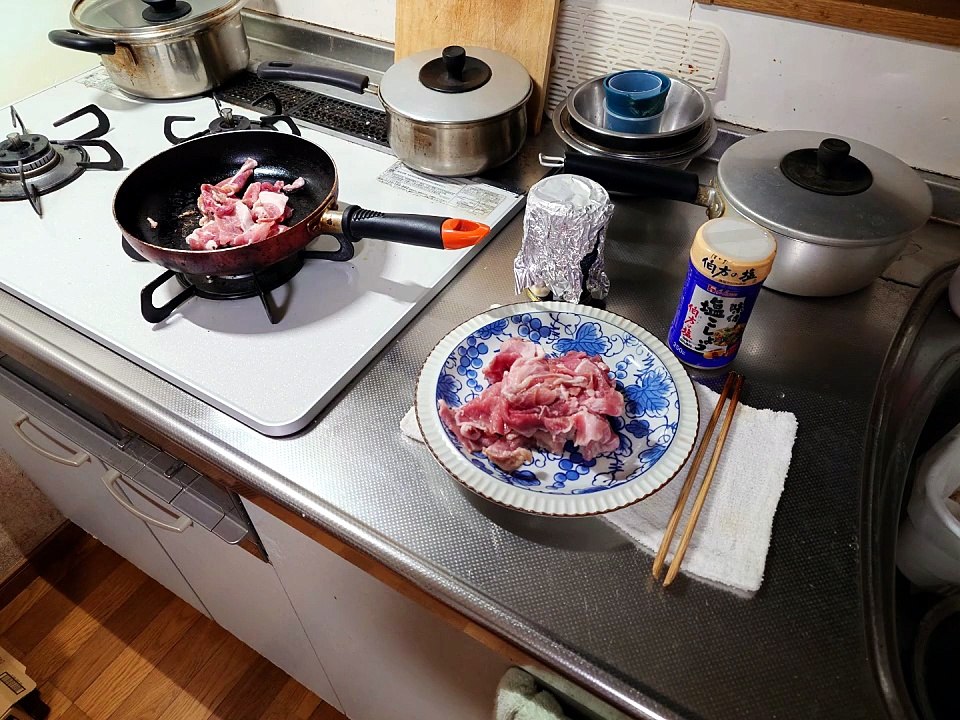 豚肉の細切れ炒め