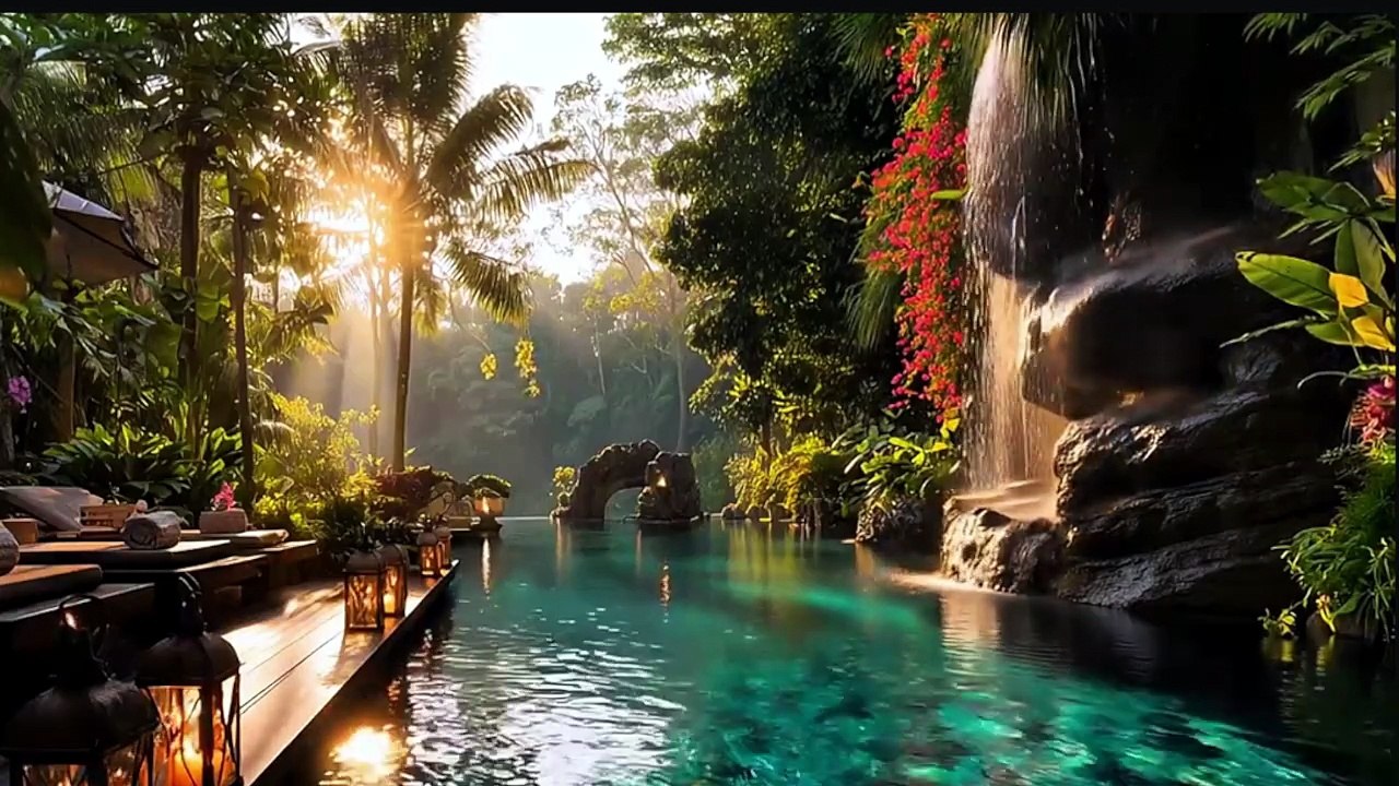 Relax & Heal 🌿 Secret Waterfall Meditation