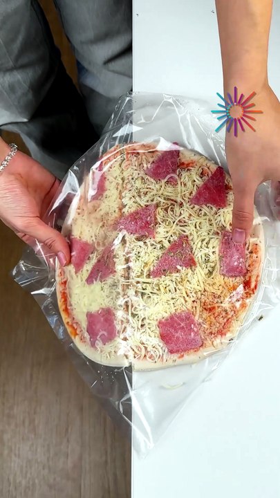 When frozen pizza gets a glow up🍕✨