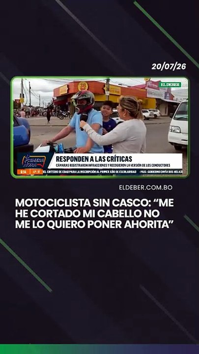 Motociclista sin casco: “Me he cortado mi cabello no me lo quiero poner ahorita”