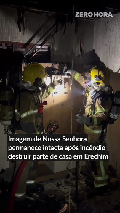 Veja imagem de Nossa Senhora que permaneceu intacta após incêndio em Erechim