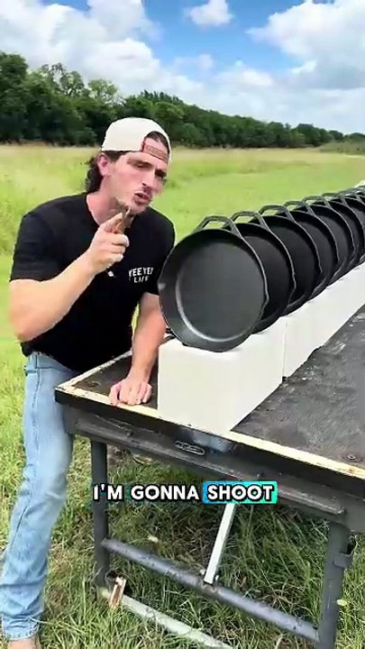 How Many Cast Iron Pans Would it Take to Stop a Bullet_