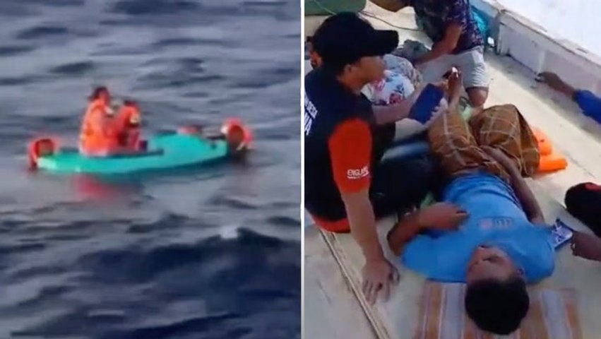 Shipwrecked mother and son rescued from remote island days after passenger boat sinks