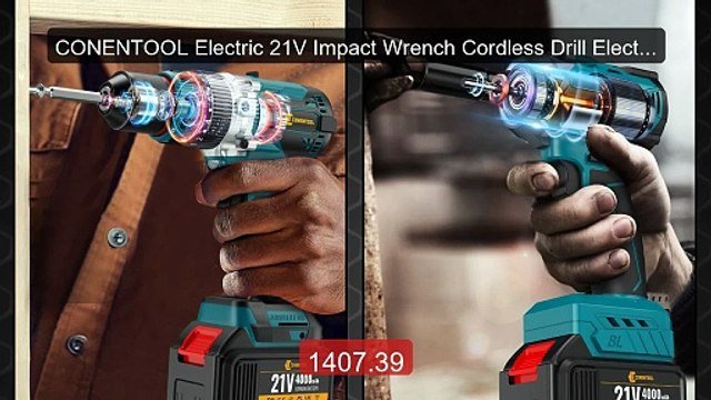 CONENTOOL Electric 21V Impact Wrench Cordless Drill Electric Drill ... Top Rated 2026 | Buy Now!