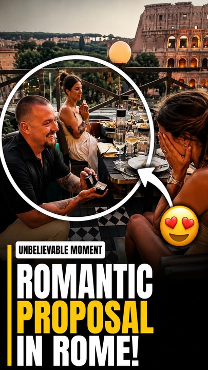 Couple Gets Engaged at Rooftop Eatery Overlooking Colosseum