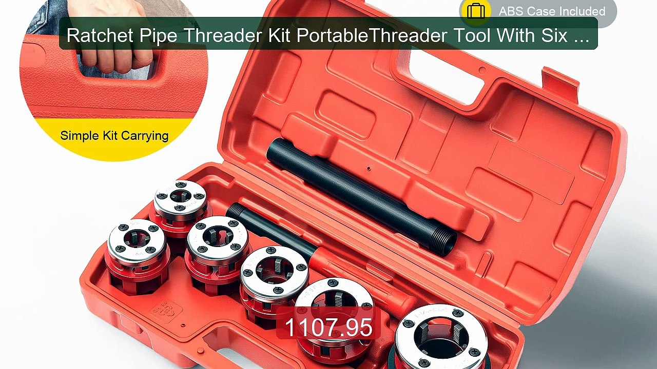 Ratchet Pipe Threader Kit PortableThreader Tool With Six Dies,... -- Hot Deal 2026 | Limited Offer!