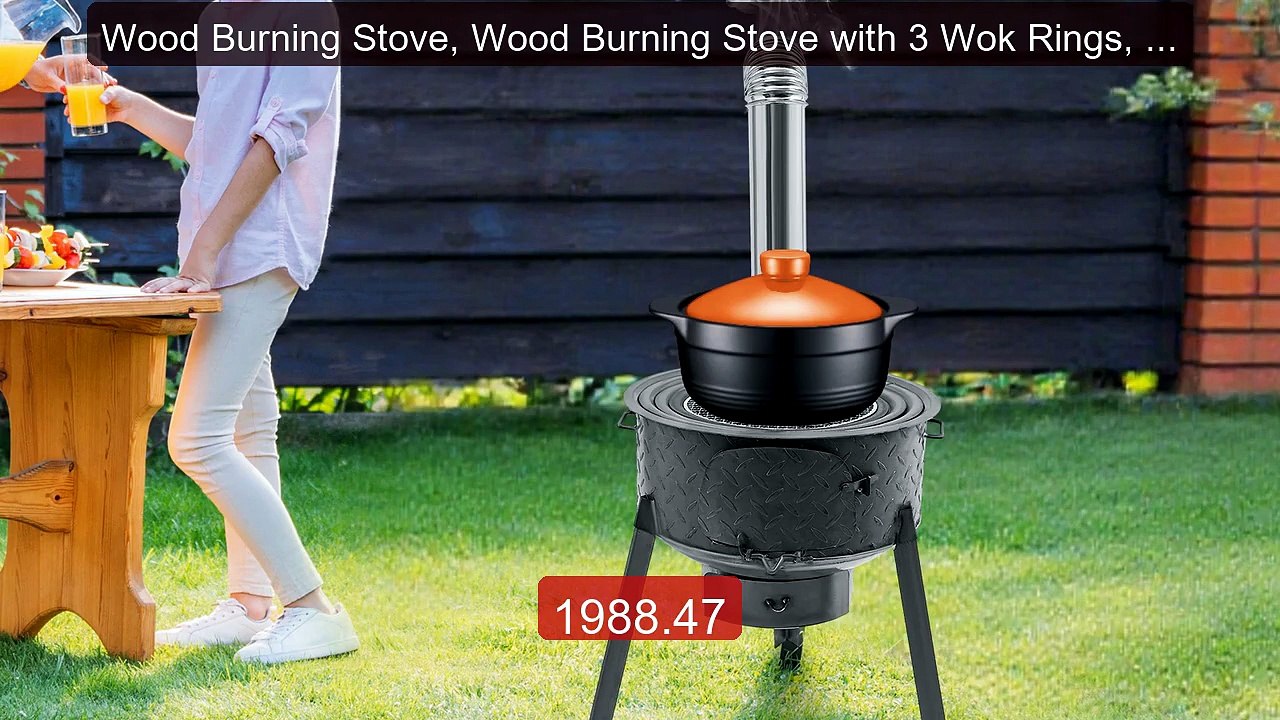 Wood Burning Stove, Wood Burning Stove with 3 Wok Rings, Mu... -- Top Pick 2026 | Unbeatable Price!