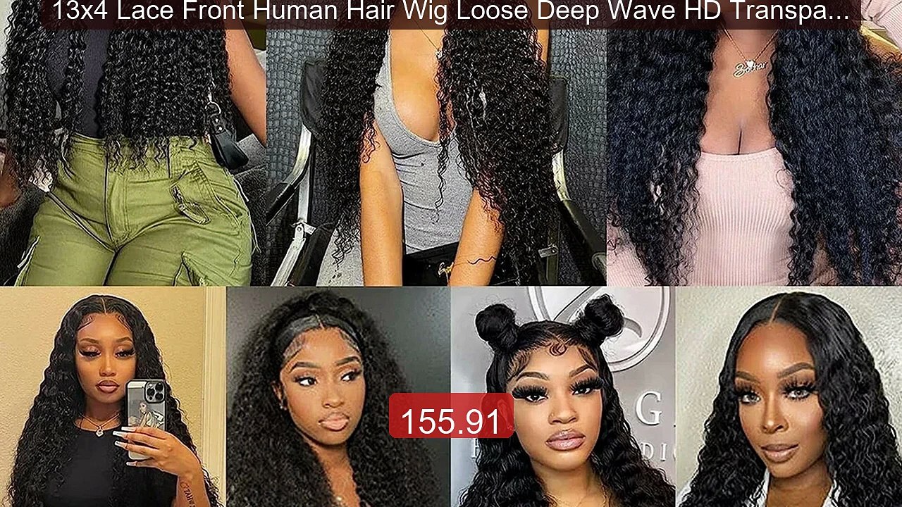 13x4 Lace Front Human Hair Wig Loose Deep Wave HD Transpare... -- Top Pick 2026 | Unbeatable Price!
