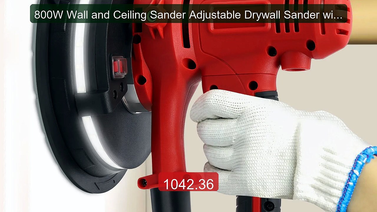 800W Wall and Ceiling Sander Adjustable Drywall Sander with LE... -- Best Buy 2026 | Great Quality!