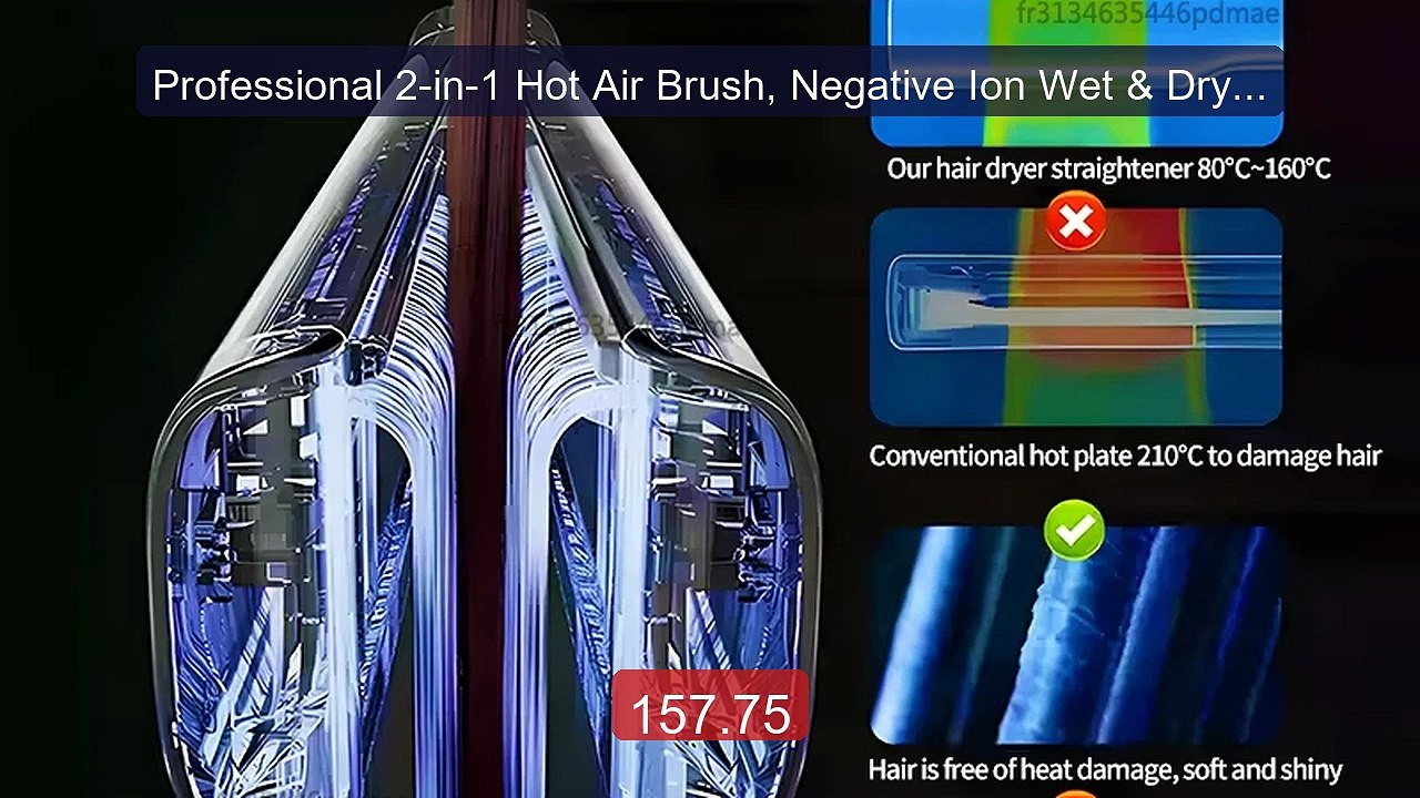 Professional 2-in-1 Hot Air Brush, Negative Ion Wet & Dry Hai... -- Amazing Value 2026 | Must Have!