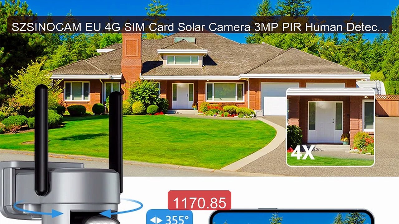 SZSINOCAM EU 4G SIM Card Solar Camera 3MP PIR Human Detect Built-i... -- Best Deal 2026 | Shop Now!