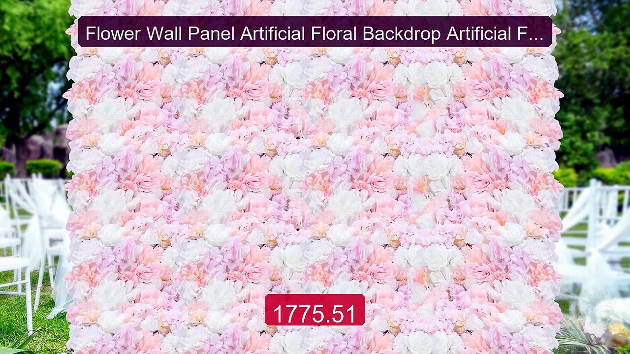 Flower Wall Panel Artificial Floral Backdrop Artificial Flo... -- Top Pick 2026 | Unbeatable Price!