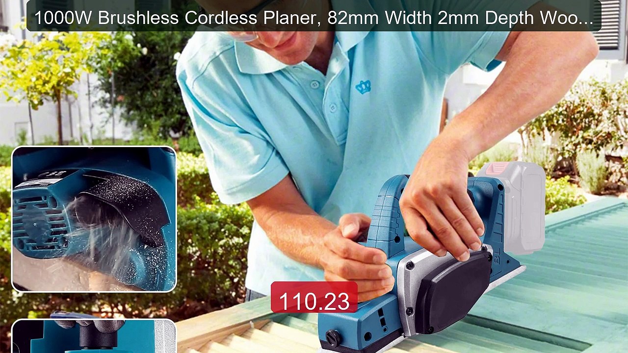 1000W Brushless Cordless Planer, 82mm Width 2mm Depth Wood Pla... -- Best Buy 2026 | Great Quality!