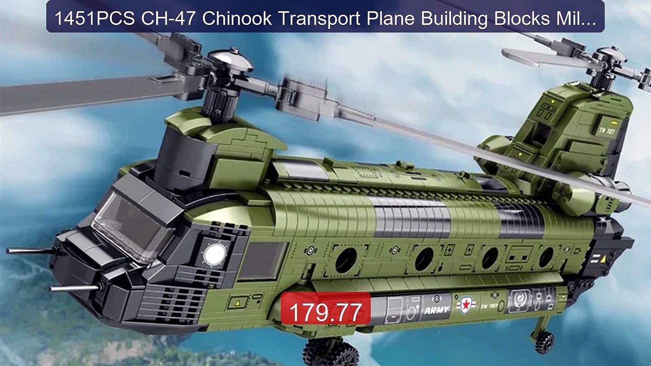 1451PCS CH-47 Chinook Transport Plane Building Blocks Military... -- Best Buy 2026 | Great Quality!