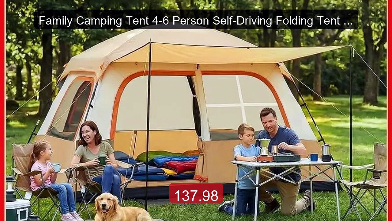 Family Camping Tent 4-6 Person Self-Driving Folding Tent 2 Bed... -- Hot Deal 2026 | Limited Offer!