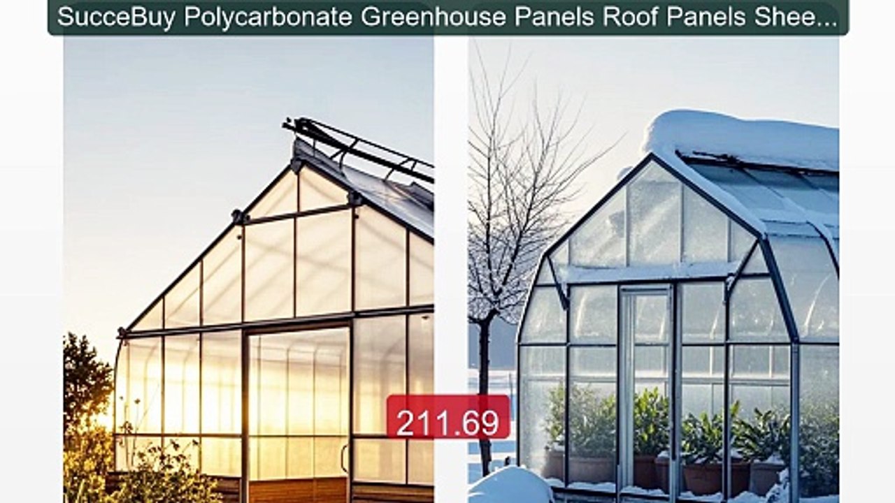 SucceBuy Polycarbonate Greenhouse Panels Roof P...