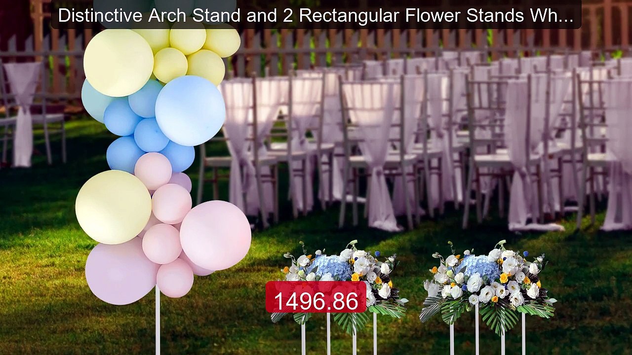 Distinctive Arch Stand and 2 Rectangular Flower Stands White, for W... -- Top Rated 2026 | Buy Now!
