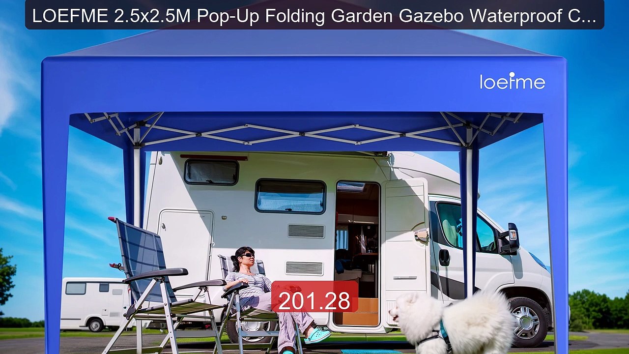 LOEFME 2.5x2.5M Pop-Up Folding Garden Gazebo Waterproof Canopy... -- Hot Deal 2026 | Limited Offer!