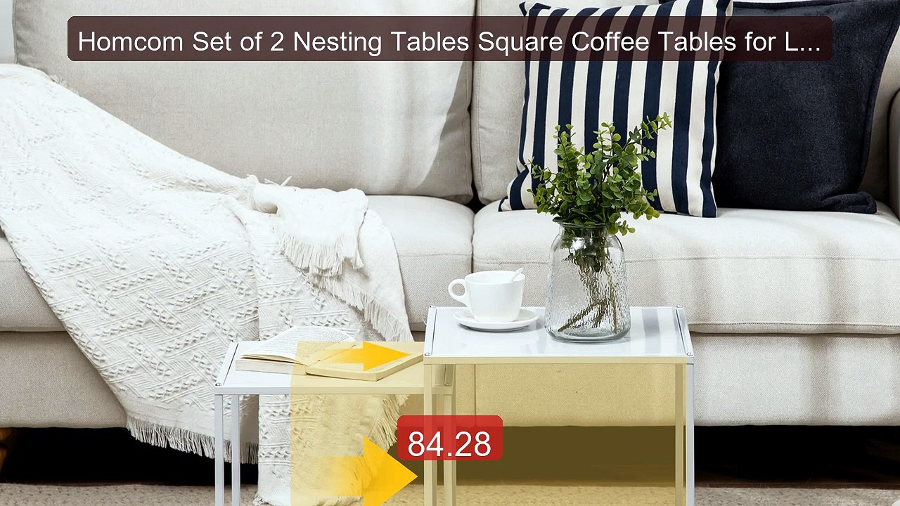 Homcom Set of 2 Nesting Tables Square Coffee Tables for Liv... -- Top Pick 2026 | Unbeatable Price!