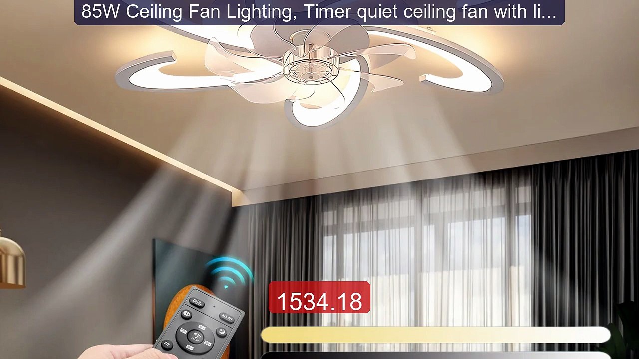 85W Ceiling Fan Lighting, Timer quiet ceiling fan with lightin... -- Best Buy 2026 | Great Quality!