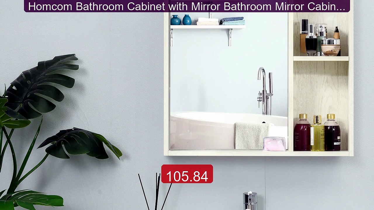 Homcom Bathroom Cabinet with Mirror Bathroom Mirror Cabinet wi... -- Best Buy 2026 | Great Quality!