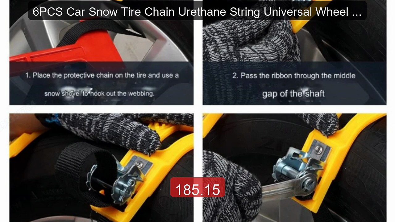 6PCS Car Snow Tire Chain Urethane String Universal Wheel Chai... -- Amazing Value 2026 | Must Have!