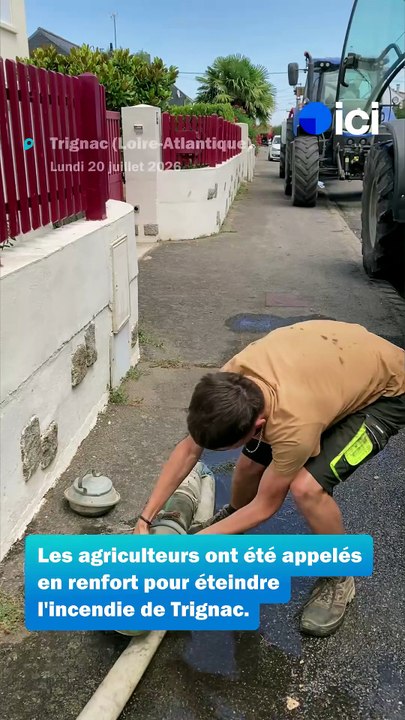 Les agriculteurs en renfort pour éteindre l'incendie de Trignac