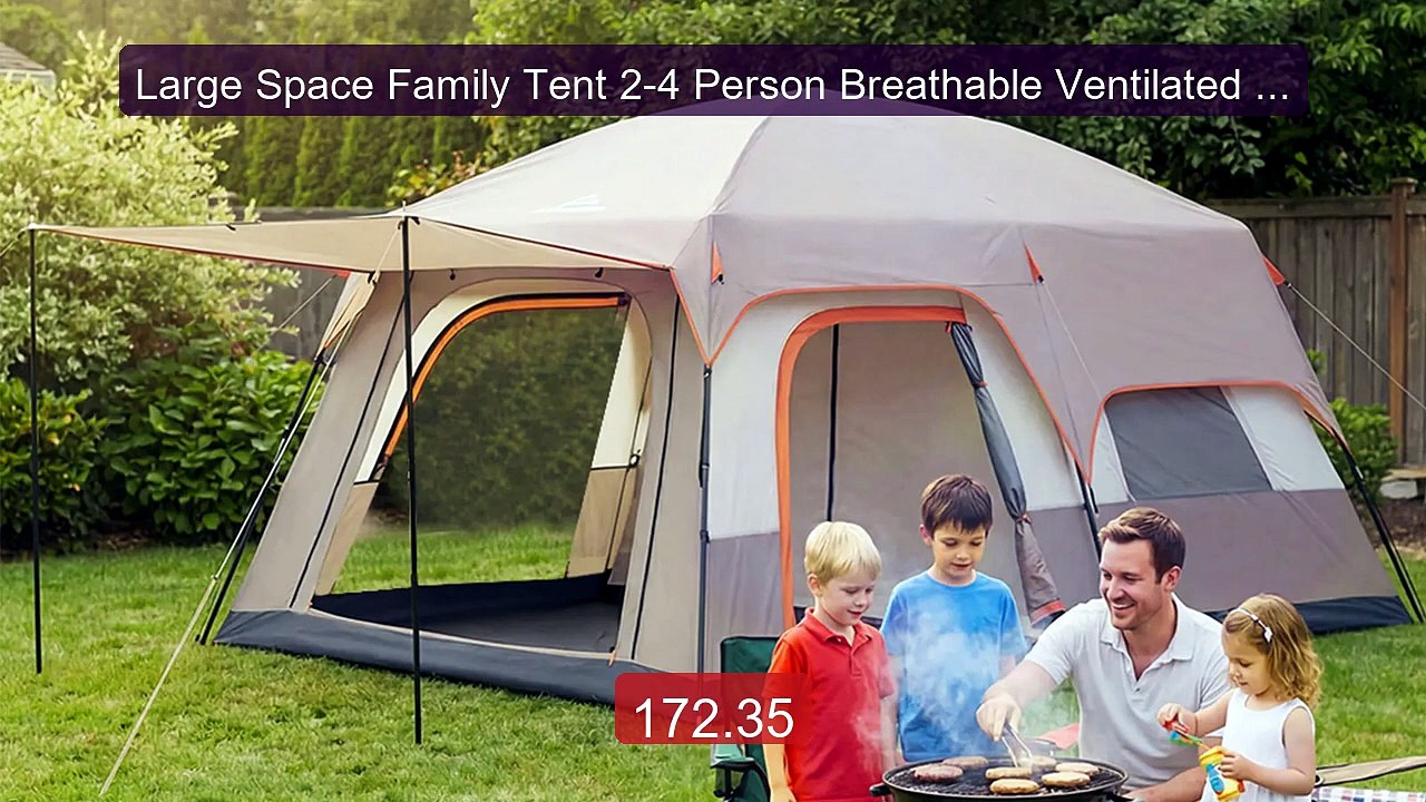 Large Space Family Tent 2-4 Person Breathable Ventilated 3 Doo... -- Hot Deal 2026 | Limited Offer!