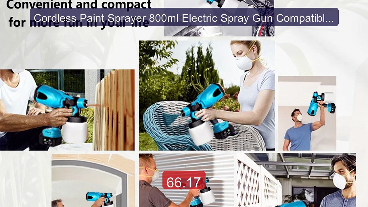 Cordless Paint Sprayer 800ml Electric Spray Gun Compatible wit... -- Hot Deal 2026 | Limited Offer!