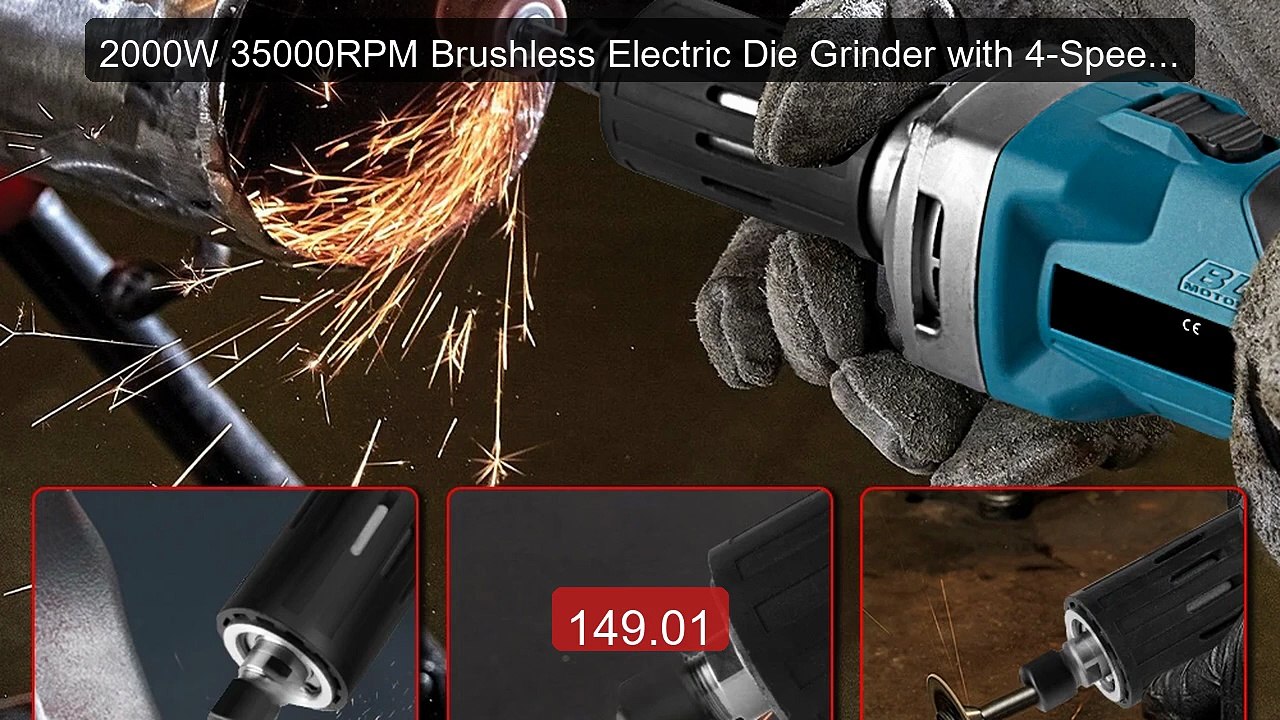 2000W 35000RPM Brushless Electric Die Grinder with 4-Speed ... -- Top Pick 2026 | Unbeatable Price!