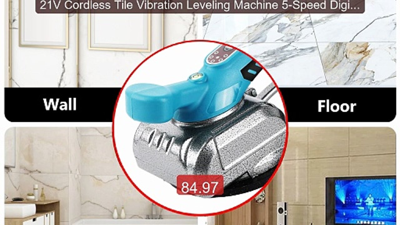 21V Cordless Tile Vibration Leveling Machine 5-Speed Digital ... -- Amazing Value 2026 | Must Have!