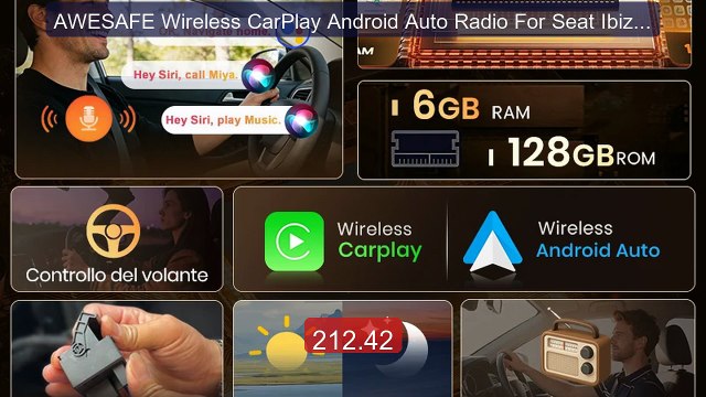 AWESAFE Wireless CarPlay Android Auto Radio For Seat Ibiza ... Top Pick 2026 | Unbeatable Price!