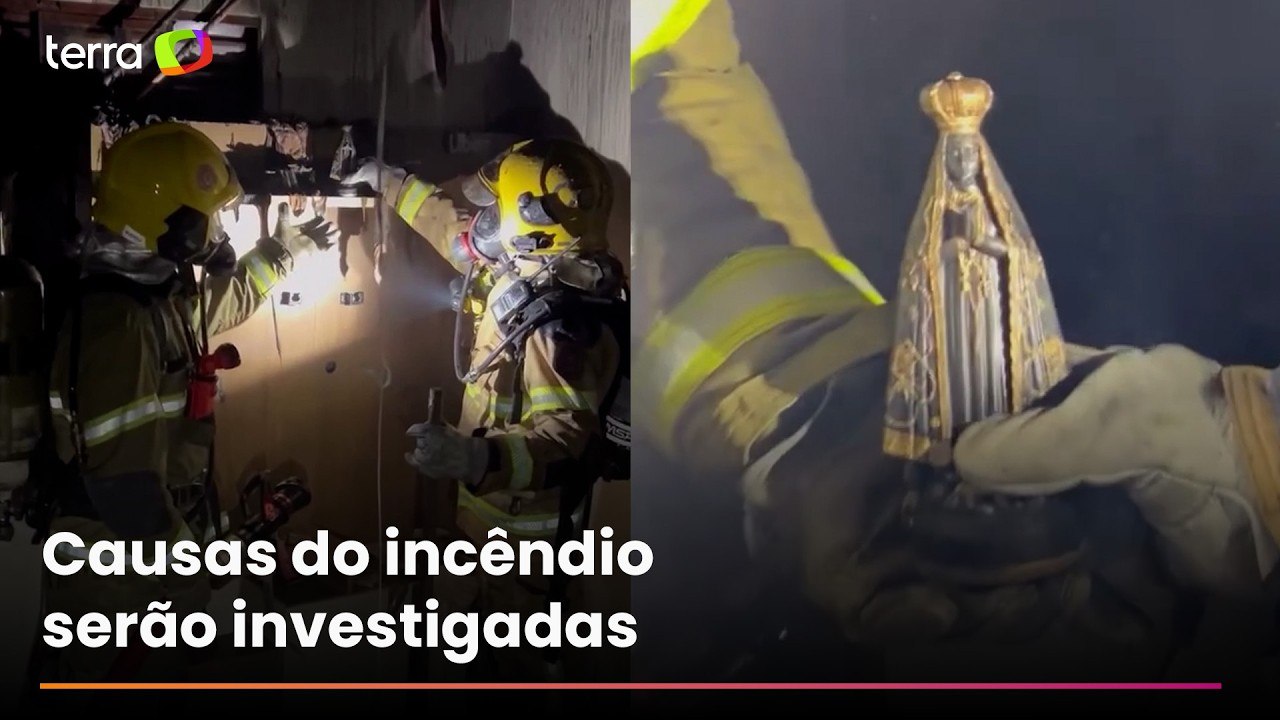 Imagem de Nossa Senhora Aparecida é encontrada intacta após incêndio em casa no RS