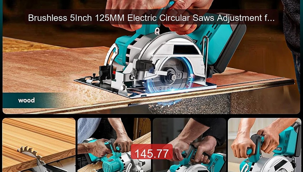 Brushless 5Inch 125MM Electric Circular Saws Adjustment for W... -- Amazing Value 2026 | Must Have!