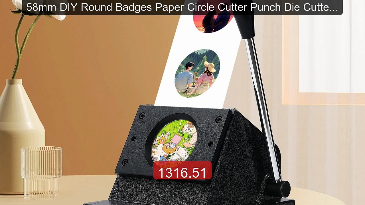 58mm DIY Round Badges Paper Circle Cutter Punch Die Cutter for... -- Best Buy 2026 | Great Quality!