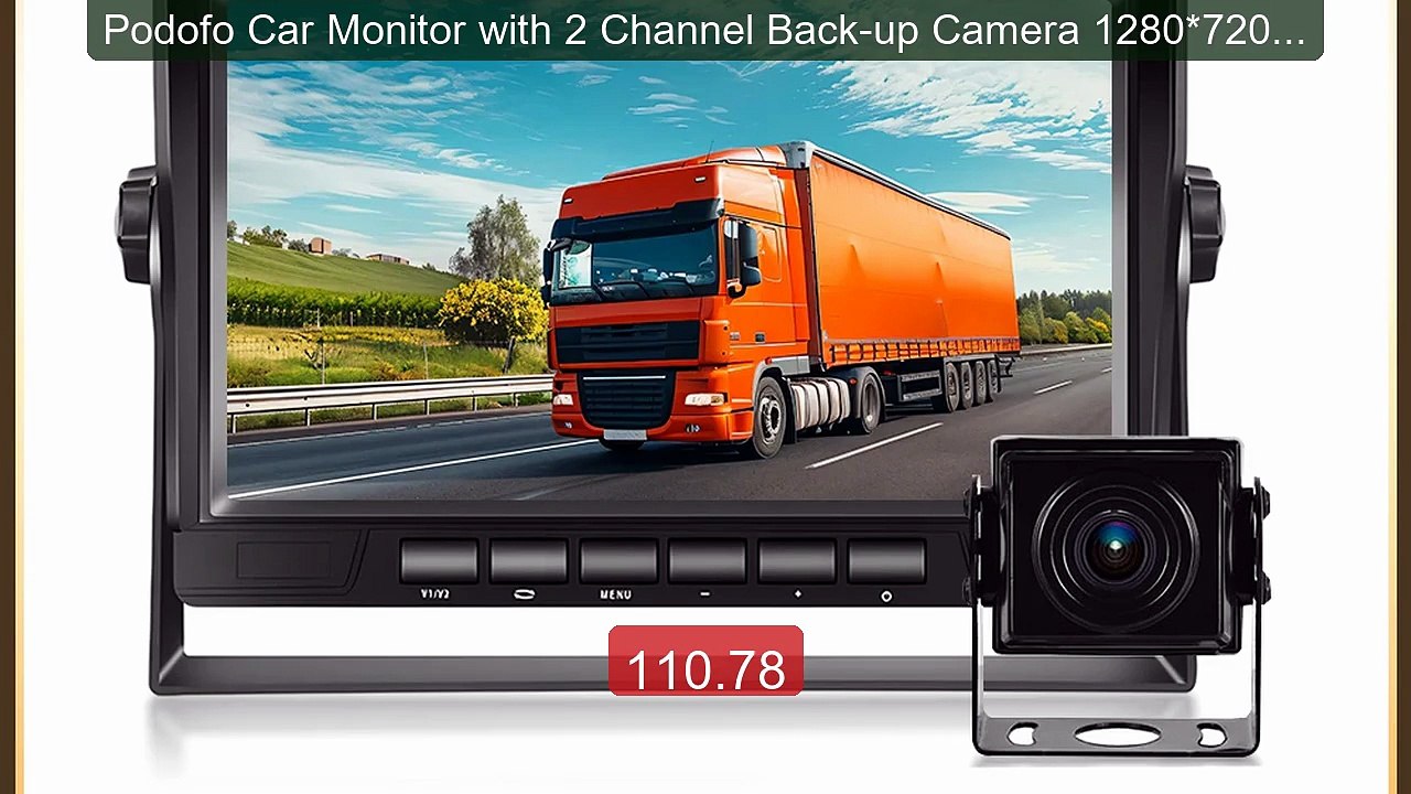 Podofo Car Monitor with 2 Channel Back-up Camera 1280*720 IP69... -- Hot Deal 2026 | Limited Offer!
