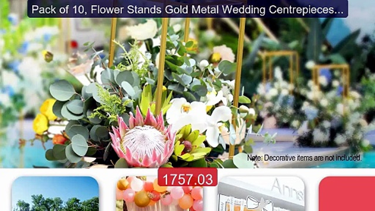 Pack of 10, Flower Stands Gold Metal Wedding Centrepieces Geometri... -- Best Deal 2026 | Shop Now!