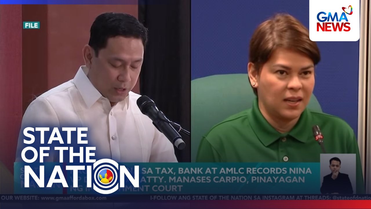 Pag-subpoena sa tax, bank at AMLC records nina VP Duterte at Atty. Carpio, pinayagan ng impeachment court | SONA