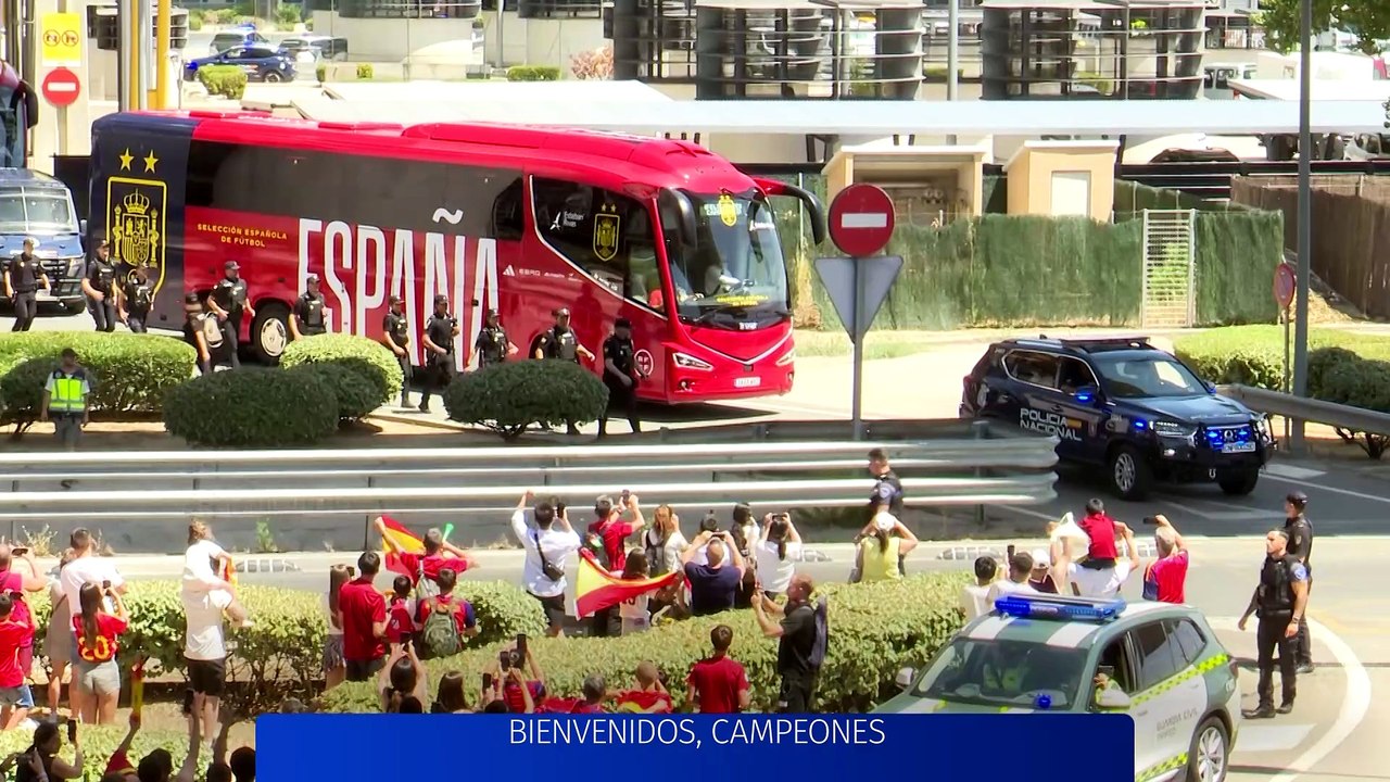 Llegada de la selección a Madrid