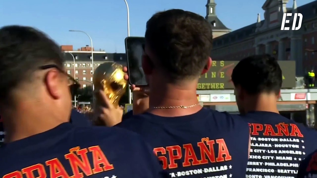 Celebración de la selección española por las calles de Madrid con motivo del Mundial 2026