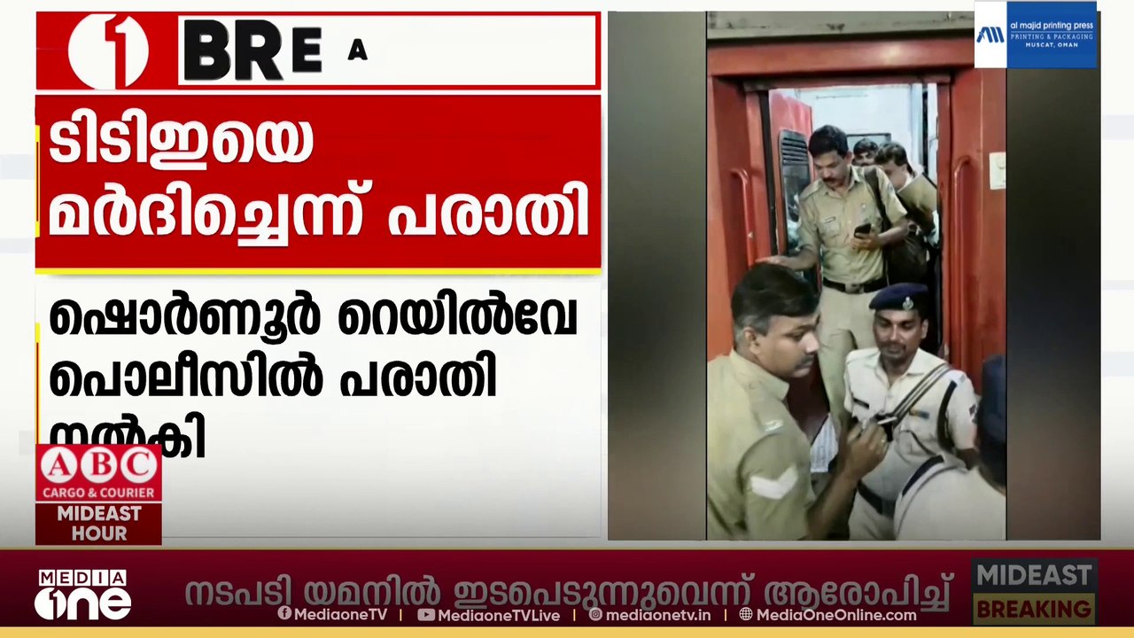 ടിടിഇയെ യുവതി മർദ്ദിച്ചെന്ന് പരാതി; കേസ് എടുത്ത് ഷൊർണൂർ റെയിൽവേ പൊലീസ്