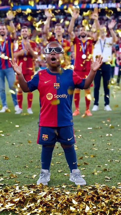 Lamine Yamal's Emotional Victory Celebration with His Younger Brother ❤️⚽ | AI Recreation