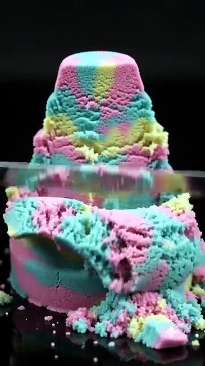 Spiral Sand Tower Collapsing in Perfect Layers | Satisfying Kinetic Sand ASMR | Original Sound