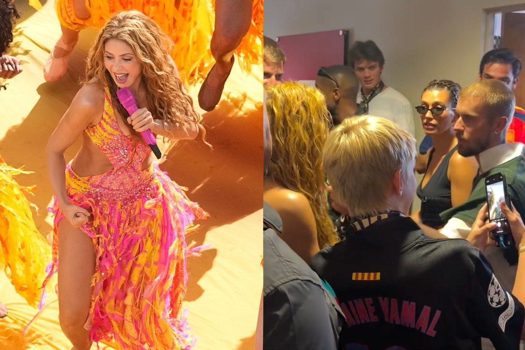 Shakira and Justin Bieber caught sharing a warm hug on their way to World Cup final party
